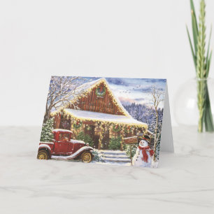 Vintage Christmas Store Holiday Card
