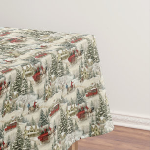 Vintage Christmas Tablecloth