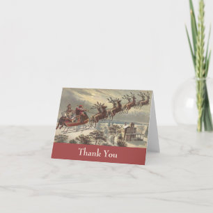Vintage Christmas Thank You Card
