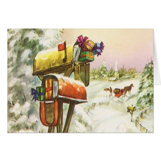 Vintage Christmas Thank You Card