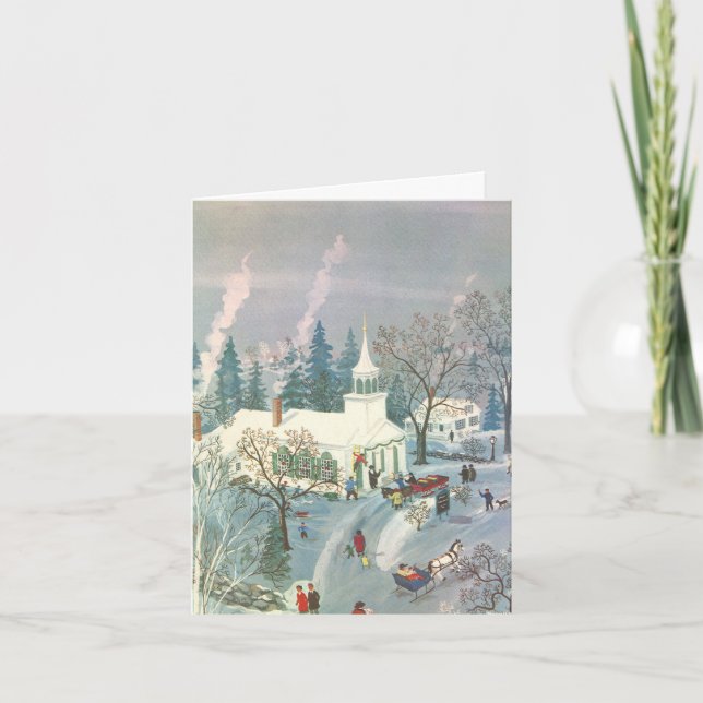 Vintage Christmas Thank You Card (Front)