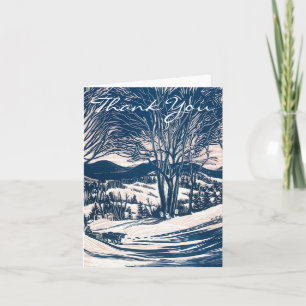 Vintage Christmas Thank You Card