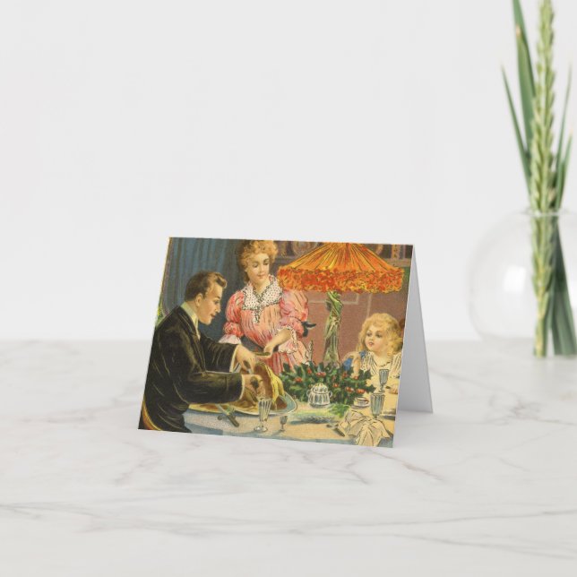 Vintage Christmas Thank You Card (Front)