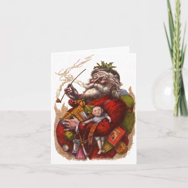 Vintage Christmas Thank You Card (Front)