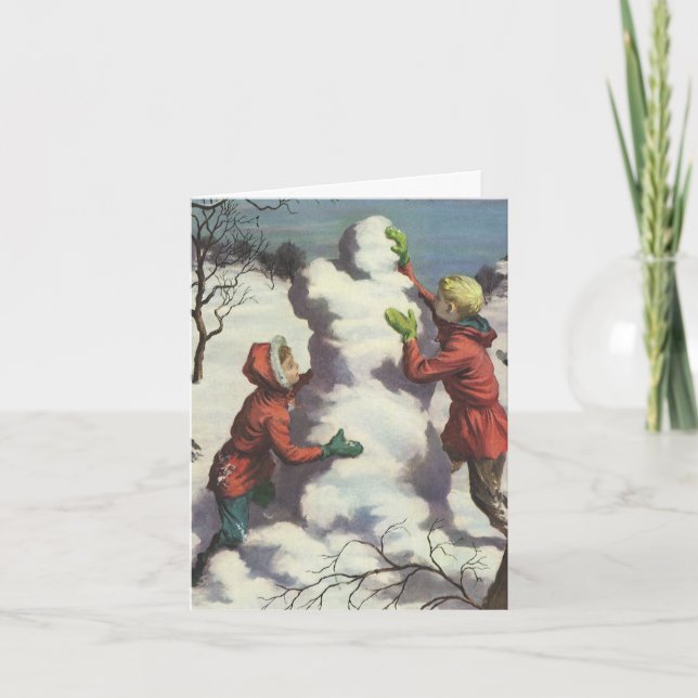 Vintage Christmas Thank You Card (Front)