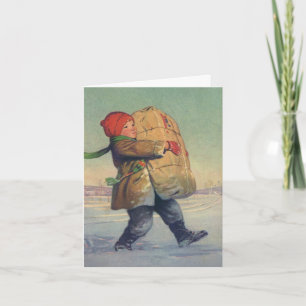 Vintage Christmas Thank You Holiday Card