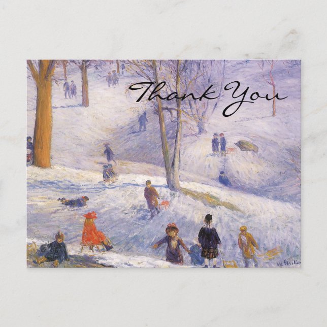 Vintage Christmas Thank You Postcard (Front)
