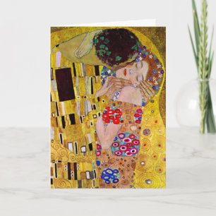 Vintage Christmas, The Kiss by Gustav Klimt Holiday Card