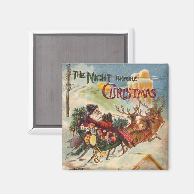 Vintage Christmas, The Night Before Christmas Magnet (Front/Back)