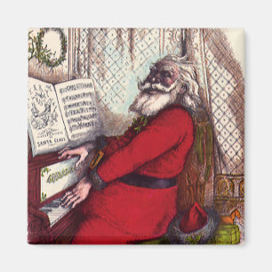Vintage Christmas, Thomas Nast Santa Claus Piano Magnet