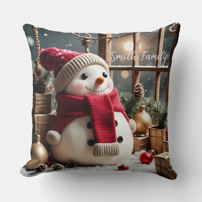 Vintage Christmas - Throw Pillow (Front)