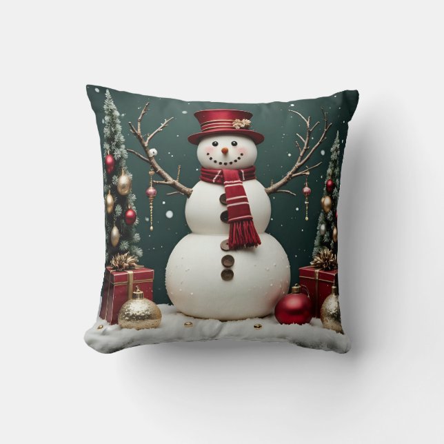 Vintage Christmas - Throw Pillow (Front)