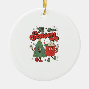 Vintage Christmas Tis The Season Christmas Tree Co Ceramic Ornament