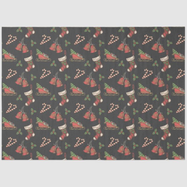 Vintage Christmas Tissue Paper (Front)