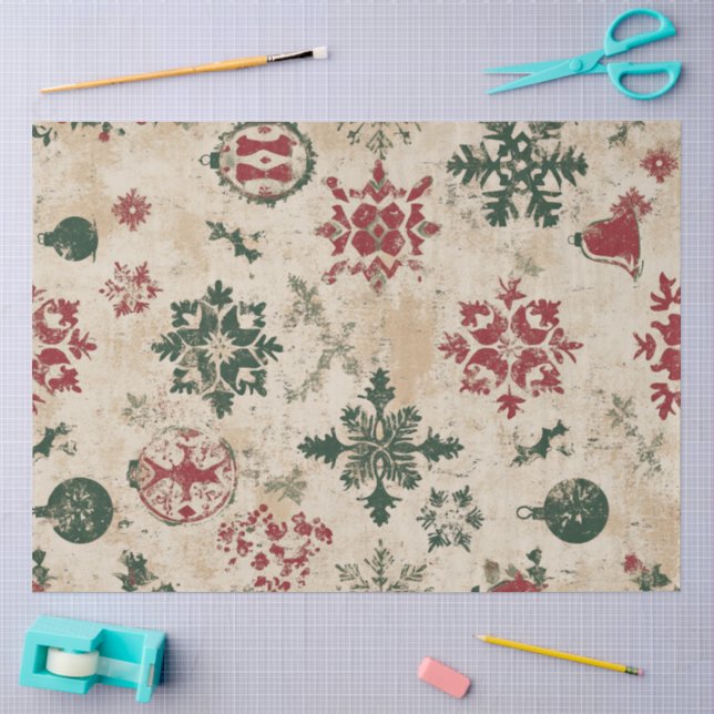 Vintage Christmas  Tissue Paper (Craft)