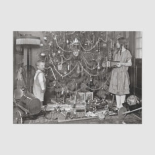 Vintage Christmas Tissue Paper CHRISTMAS TREE 1920