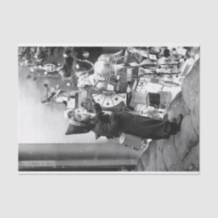 Vintage Christmas Tissue Paper GIRL SHOP TOYS 1939