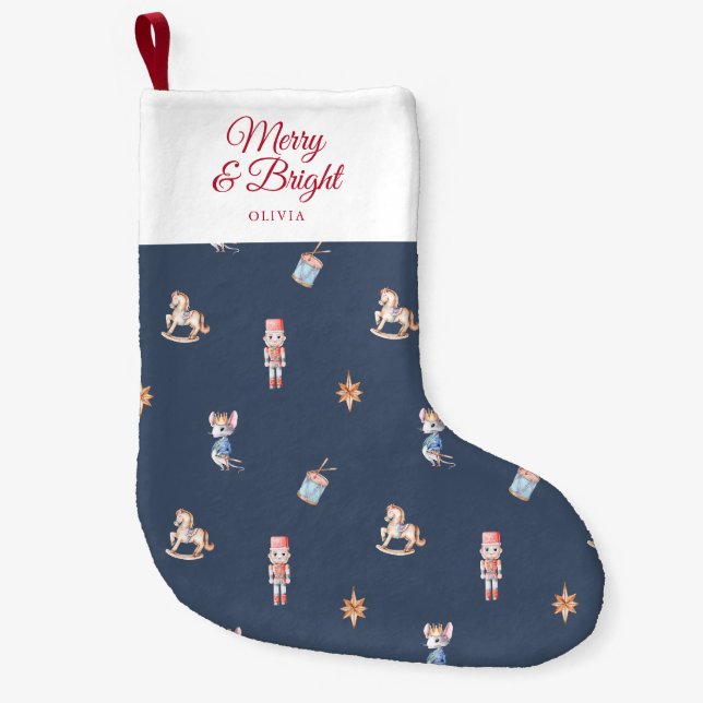 Vintage Christmas Toy Pattern Stocking (Front)