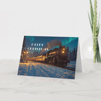 Vintage Christmas Train Greeting Card – Merry Chri