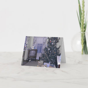 Vintage Christmas Tree and Gifts Holiday Card