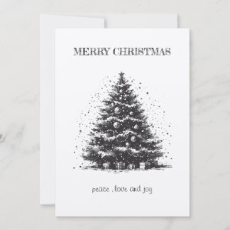 Vintage Christmas Tree Christmas Card