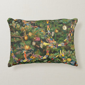 Vintage Christmas Tree Close-up Decorative Cushion