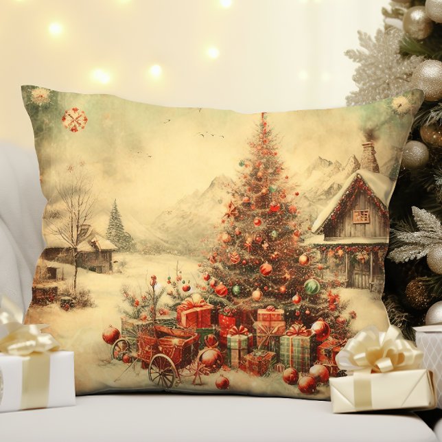 Vintage Christmas tree Cushion (Vintage Christmas tree Cushion)