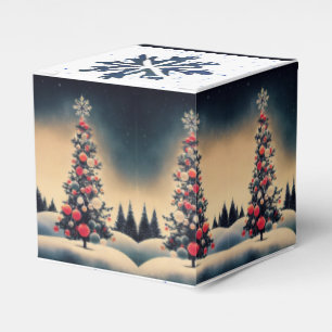 Vintage Christmas Tree Favor Box