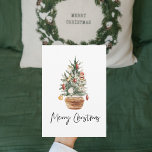 Vintage Christmas Tree | Merry Christmas<br><div class="desc">Embrace the timeless charm of the holiday season with our Vintage Watercolor Christmas Tree design. This exquisite piece captures the spirit of yuletide with a touch of nostalgia, making it the perfect addition to your holiday décor and a wonderful gift for your loved ones. Celebrate the magic of Christmas with...</div>