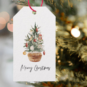 Vintage Christmas Tree   Merry Christmas  Gift Tags