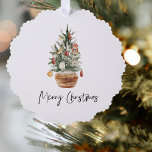 Vintage Christmas Tree | Merry Christmas  Tree Decoration Card<br><div class="desc">Embrace the timeless charm of the holiday season with our Vintage Watercolor Christmas Tree design. This exquisite piece captures the spirit of yuletide with a touch of nostalgia, making it the perfect addition to your holiday décor and a wonderful gift for your loved ones. Celebrate the magic of Christmas with...</div>