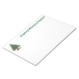 Vintage Christmas Tree Notepad