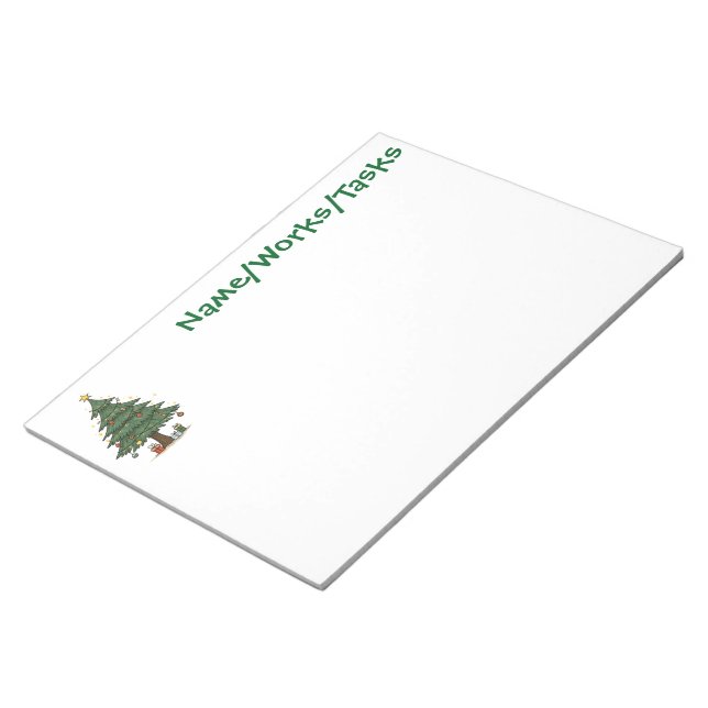Vintage Christmas Tree Notepad (Angled)