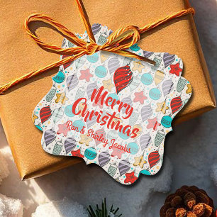 Vintage Christmas Tree Ornaments Holiday Fancy Favour Tags