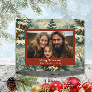 Vintage Christmas Tree Photo Christmas Postcard