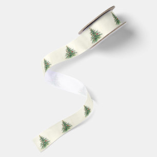 Vintage Christmas Tree Satin Ribbon