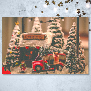 Vintage Christmas Tree Shop Red Truck Family Tissue Paper