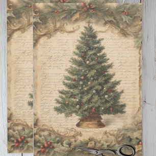 Vintage Christmas Tree Tissue Paper