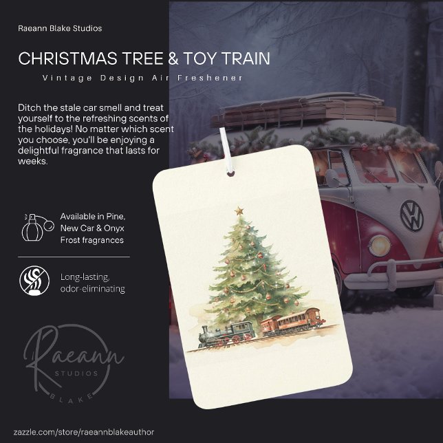 Vintage Christmas Tree & Toy Train Air Freshener (Creator Uploaded)