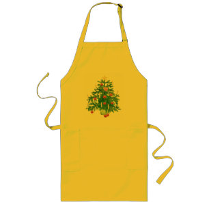 Vintage Christmas Tree with a Star   Long Apron