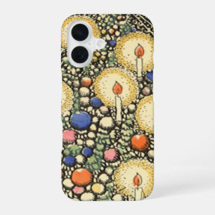 Vintage Christmas, Tree with Candles and a Star iPhone 16 Case