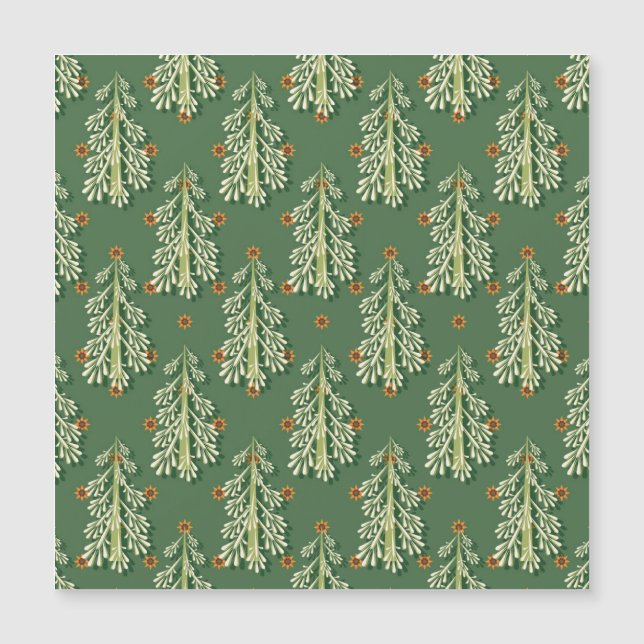 Vintage Christmas Trees Illustration Pattern (Front)
