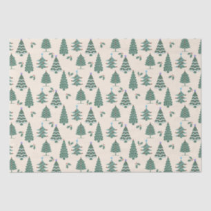 Vintage Christmas Trees Tissue Paper