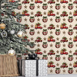 Vintage Christmas Truck and Plaid Ornaments Wallpaper<br><div class="desc">Celebrate the holiday season with this vintage Christmas truck and plaid ornaments wallpaper. Featuring charming red trucks, festive plaid ornaments, and rustic stars, this design brings a warm and nostalgic feel to any room. Perfect for creating a cosy and festive atmosphere, this wallpaper is ideal for living rooms, dining areas,...</div>