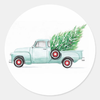 Vintage Christmas Truck Seal