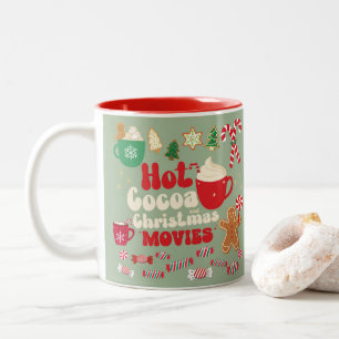 Vintage Christmas Two-Tone Coffee Mug