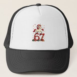 Vintage Christmas Unicorn 67 Cute Holiday Dabbing Trucker Hat