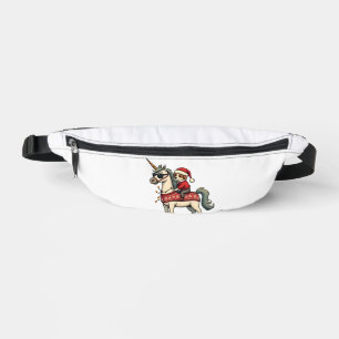 Vintage Christmas Unicorn and Dog Ugly Sweater Sty Bum Bags