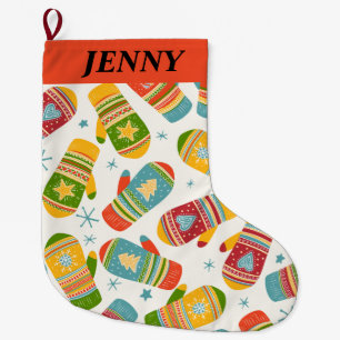 VINTAGE CHRISTMAS VIBES large christmas stocking
