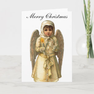 Vintage Christmas Victorian Angel Card